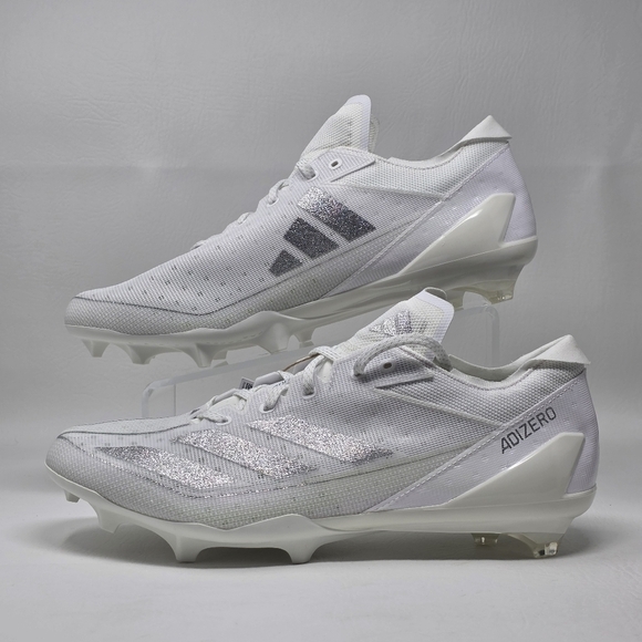 Adidas Adizero Electric Men\'s White Silver IE4374 Football Cleats Size 8 New main image 4